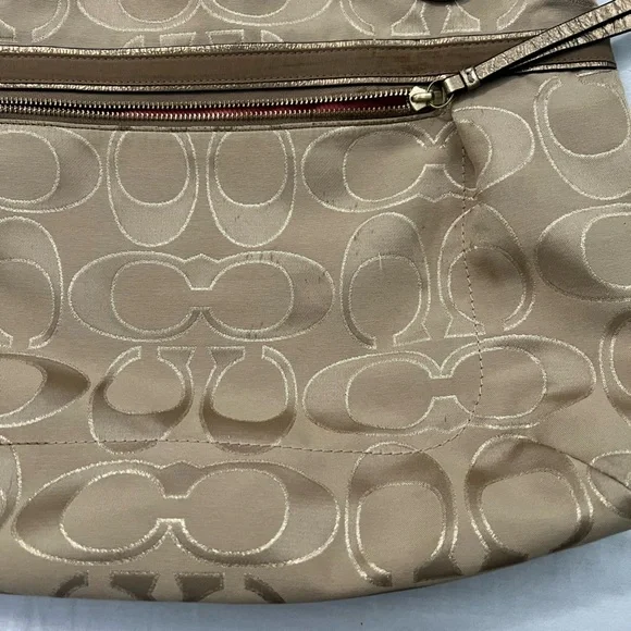 Coach Tan Signature Tote Bag - Picture 8 of 10
